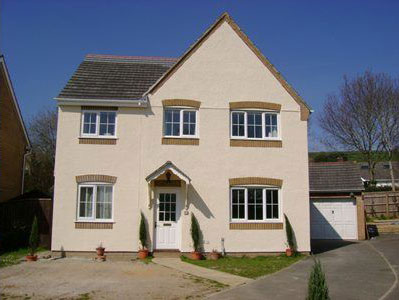 After Coloured Wall Facade Coating Applied